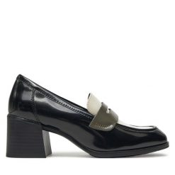 Półbuty Tamaris. Brązowe półbuty wsuwane Tamaris, bez wzorów, bez obcasa, na obcasie. Za 319.99 zł.