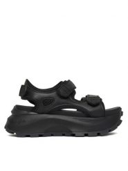 Buffalo Sandały Manhatten SND 1602367 Czarny. Czarne sandały Buffalo, bez wzorów, z materiału, bez obcasa, na płaskiej podeszwie, bez zapięcia. Za 389.99 zł.