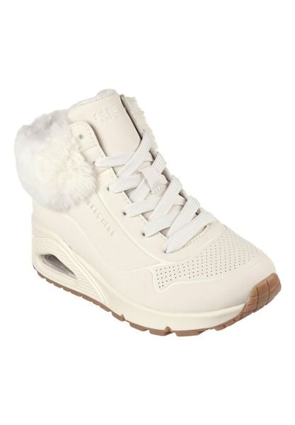 Buty SKECHERS UNO-FALL AIR Biały. Brązowe buty trekkingowe Skechers, z materiału, bez zapięcia. Za 289.99 zł.