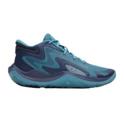 Buty do koszykówki Under Armour Jet '25. Niebieskie trekkingi Under Armour, bez wzorów, z materiału, bez zapięcia, do koszykówki. Za 351.50 zł.