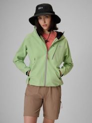 4F Kurtka trekkingowa membrana 10000 damska - zielona L. Zielone kurtki 4f, na lato, l, bez wzorów, z materiału, wizytowe, bez kaptura. Za 499.99 zł.