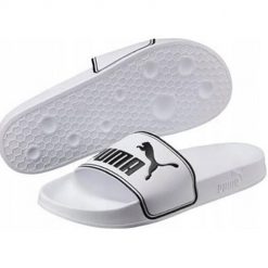 Klapki Sportowe Puma Leadcat. Białe klapki Puma, bez wzorów, z materiału, klasyczne, bez obcasa, bez zapięcia. Za 91.00 zł.