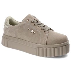 Beżowe Sneakersy Filippo Sportowe Obuwie Damskie. Brązowe buty sportowe lifestyle Filippo, na wiosnę, bez wzorów, z gumy, sportowe, bez zapięcia. Za 169.00 zł.