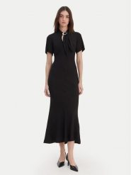 HUGO Sukienka koktajlowa Kiweni 50554051 Czarny Slim Fit. Czarne sukienki Hugo, bez wzorów, z wiskozy, wizytowe, bez kołnierzyka, bez ramiączek. Za 1,349.00 zł.