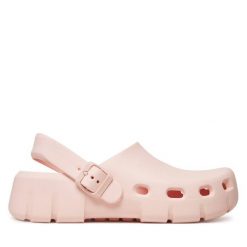 Klapki Birkenstock. Szare klapki Birkenstock, bez wzorów, bez obcasa, bez zapięcia. Za 579.99 zł.