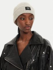 Calvin Klein Czapka Hardware K60K612652 Beżowy. Brązowe czapki zimowe Calvin Klein, bez wzorów, z materiału. Za 209.99 zł.