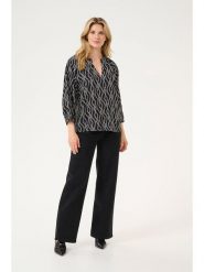 Kaffe Bluzka w kolorze czarnym rozmiar: 42. Czarne bluzki Kaffe, bez wzorów, z wiskozy, bez kołnierzyka, bez ramiączek. Za 91.34 zł.