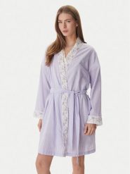 LAUREN RALPH LAUREN Szlafrok ILN42497 Fioletowy. Fioletowe szlafroki damskie Lauren Ralph Lauren, xs, bez wzorów, z bawełny, bez ramiączek. Za 439.99 zł.