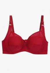 Bordowy Biustonosz Full Cup z Regulowanymi Ramiączkami Vikonna. Czerwone biustonosze Renee, bez wzorów. W wyprzedaży za 27.99 zł.