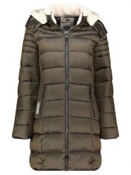 Geographical Norway Płaszcz pikowany "Carenne" w kolorze khaki rozmiar: XXL. Brązowe płaszcze Geographical Norway, xxl, bez wzorów, bez kaptura. Za 192.33 zł.