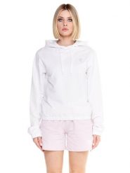 Bluza lekka z bawełna z kaptur na co dzień. Białe bluzy LEONE 1947 APPAREL, xl, bez wzorów, z bawełny, bez ramiączek, bez kaptura. Za 126.26 zł.