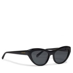 Okulary przeciwsłoneczne Salvatore Ferragamo. Czarne okulary przeciwsłoneczne Salvatore Ferragamo, bez wzorów. Za 1,049.00 zł.