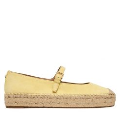 Espadryle LAUREN RALPH LAUREN. Żółte espadryle Lauren Ralph Lauren, bez wzorów, bez obcasa. Za 689.99 zł.