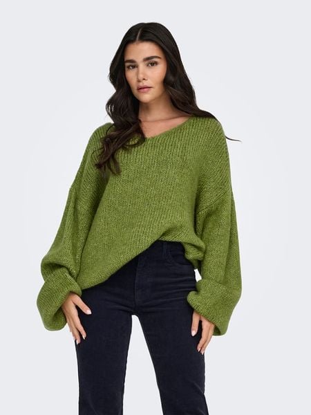 JDY Sweter w kolorze oliwkowym rozmiar: M. Brązowe swetry JDY, m, bez wzorów, bez ramiączek. Za 129.95 zł.