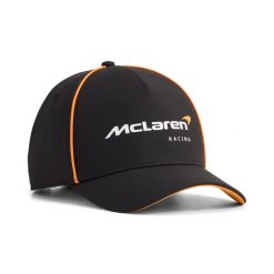 Czapka z daszkiem Puma McLaren Racing. Czarne czapki z daszkiem Puma, bez wzorów, z materiału, sportowe. Za 204.85 zł.