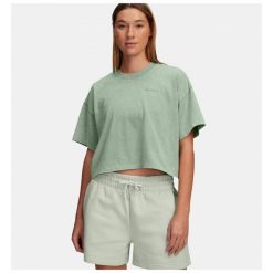 T-Shirt Damski Under Armour Koszulka Sportowa. Zielone t-shirty sportowe Under Armour, bez wzorów, bez ramiączek, do biegania. Za 189.99 zł.