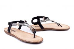 ARTIKER RELAKS 54C1329 czarny, sandały damskie. Czarne sandały Artiker Relaks, bez wzorów, bez obcasa, na obcasie, bez zapięcia. Za 62.94 zł.
