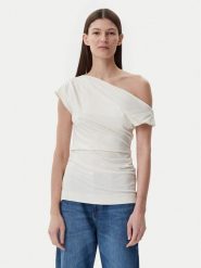 BOSS Bluzka Etrima2 50540862 Beżowy Slim Fit. Brązowe bluzki Boss, l, bez wzorów, z wiskozy, bez kołnierzyka, bez ramiączek. Za 339.99 zł.