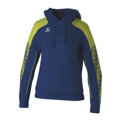 Bluza damska z kapturem Erima Evo Star. Niebieskie bluzy Erima, bez wzorów, z materiału, z kapturem, do piłki ręcznej. Za 243.00 zł.