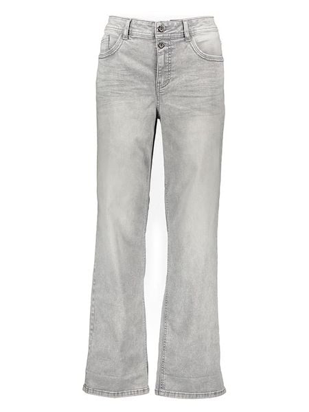 Street One Dżinsy - Regular fit - w kolorze szarym rozmiar: W32/L28. Szare jeansy Street One, l, z aplikacjami, ze skóry, klasyczne. Za 170.47 zł.