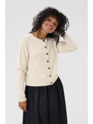 Kaffe Kardigan w kolorze kremowym rozmiar: XS. Brązowe swetry Kaffe, xs, bez wzorów, bez ramiączek. Za 130.99 zł.
