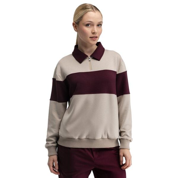 Damska bluza golfowa Siroko Eagle-W Sand. Brązowe bluzy SIROKO, xl, bez wzorów, z materiału, bez kaptura, na golfa. Za 253.00 zł.