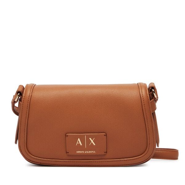 Torebka Armani Exchange. Brązowe listonoszki Armani Exchange, bez wzorów, bez dodatków. Za 369.99 zł.