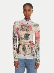Desigual Bluzka Montreal 25WWJF39 Kolorowy Regular Fit. Bluzki Desigual, m, bez wzorów, z syntetyku, bez kołnierzyka, bez ramiączek. Za 369.99 zł.