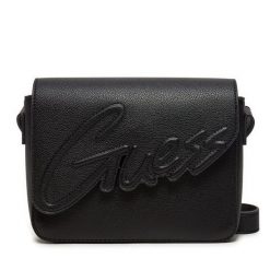 Torebka Guess. Czarne listonoszki Guess, z aplikacjami, bez dodatków. Za 219.99 zł.
