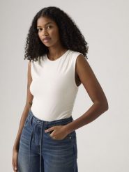 Levi's Top w kolorze białym rozmiar: XS. Białe topy Levi's, s, bez wzorów, bez kołnierzyka, bez ramiączek. Za 64.95 zł.