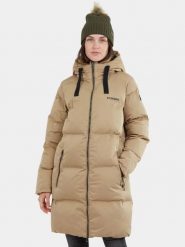 Płaszcz Zimowy Damski Fundango Vanessa. Brązowe płaszcze FUNDANGO, na zimę, m, bez wzorów, z materiału, eleganckie, bez kaptura. Za 499.00 zł.
