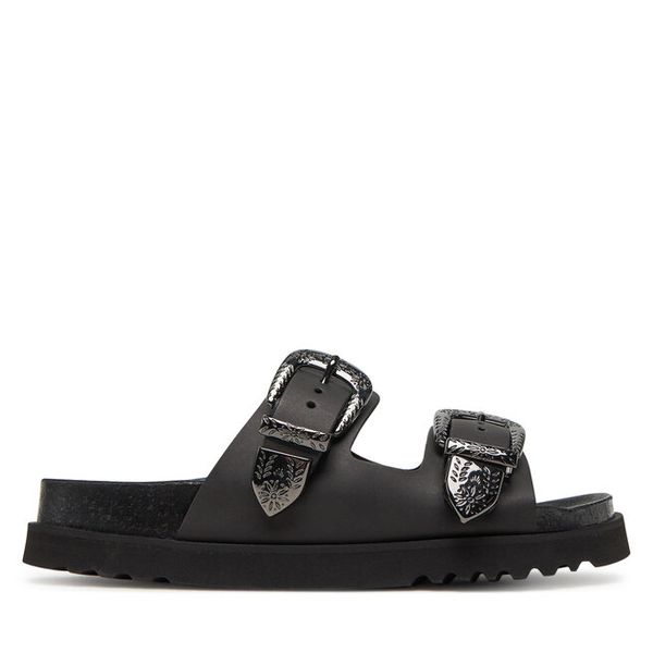 Klapki Scholl. Czarne klapki Scholl, bez wzorów, bez obcasa, bez zapięcia. Za 439.99 zł.