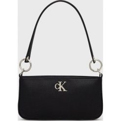 Calvin Klein Jeans torebka K60K609714.9BYY kolor czarny. Czarne listonoszki Calvin Klein Jeans, bez wzorów, z jeansu, bez dodatków. Za 399.99 zł.