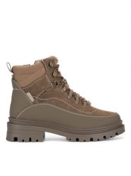 Beverly Hills Polo Club Botki HY62070-2 Khaki. Brązowe botki Beverly Hills Polo Club, bez wzorów, bez obcasa, na płaskiej podeszwie, bez zapięcia. Za 209.99 zł.
