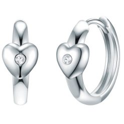 Lulu & Jane Serce Srebro wysokiej pr óby Brylant Kolczyki koła 1 ct Damski. Białe kolczyki Lulu & Jane, z brylantem, srebrne. Za 539.99 zł.