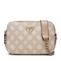 Torebka Guess. Brązowe kopertówki Guess, z aplikacjami, bez dodatków. Za 349.99 zł.