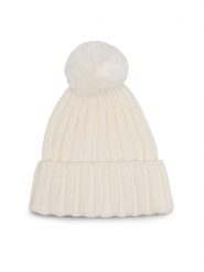Jenny Fairy Czapka 4W3-016-AW23 Biały. Białe czapki zimowe Jenny Fairy, bez wzorów, z syntetyku. Za 59.99 zł.