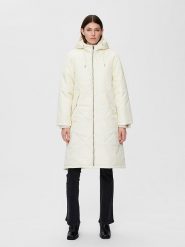 SELECTED FEMME Kurtka zimowa "Maran" w kolorze białym rozmiar: 34. Białe kurtki Selected Femme, na zimę, bez wzorów, prążkowane, bez kaptura. Za 215.98 zł.
