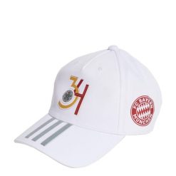 Czapka FC Bayern Championship Winner 3S. Białe czapki z daszkiem adidas, bez wzorów, z bawełny, eleganckie. Za 129.00 zł.