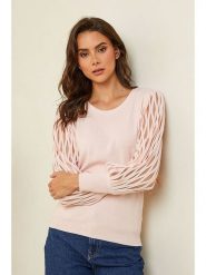 Soft Cashmere Sweter w kolorze jasnoróżowym rozmiar: 34/36. Różowe swetry Soft Cashmere, bez wzorów, z kaszmiru, klasyczne, bez ramiączek. Za 122.38 zł.
