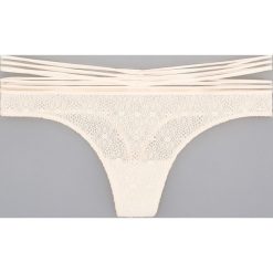 Koronkowe stringi - Beżowy. Stringi marki Reserved. Za 29.99 zł.