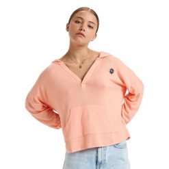 Bluza z kapturem dla Kobiety SUNDAY COZY Różowy. Czerwone bluzy Roxy, na zimę, m, bez wzorów, z elastanu, bez ramiączek, z kapturem. Za 199.99 zł.