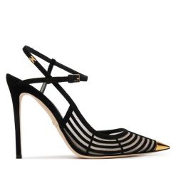 Szpilki Elisabetta Franchi. Czarne szpilki Elisabetta Franchi, bez wzorów, bez obcasa, na szpilce, bez zapięcia. Za 3,149.00 zł.