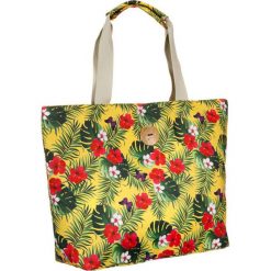 Torba plażowa na ramię żółta 207-03. Żółte torebki klasyczne bez wzorów, z materiału, na ramię, duże, bez dodatków. Za 39.99 zł.