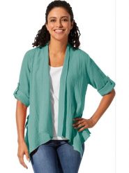 WITT WEIDEN Kardigan w kolorze turkusowym rozmiar: 52. Niebieskie swetry WITT WEIDEN, bez wzorów, z bawełny, bez ramiączek. Za 56.99 zł.