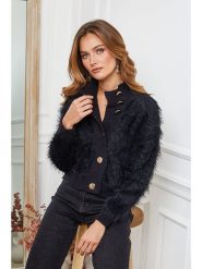 Joséfine Kardigan "Bandole" w kolorze czarnym rozmiar: L. Czarne swetry Joséfine, l, bez wzorów, bez ramiączek. Za 192.33 zł.