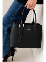 Lia Biassoni Skórzana torebka w kolorze czarnym - 33 x 25 x 11 cm rozmiar: onesize. Czarne torebki klasyczne Lia Biassoni, bez wzorów, z materiału, przez ramię, bez dodatków. Za 304.99 zł.