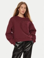Guess Bluza W4BQ07 K9Z21 Bordowy Regular Fit. Czerwone bluzy Guess, xl, z aplikacjami, z bawełny, bez kaptura. Za 429.99 zł.