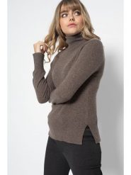 Perfect Cashmere Kaszmirowy golf "Tracy" w kolorze brązowym rozmiar: M. Brązowe swetry Perfect Cashmere, m, bez wzorów, z kaszmiru, bez ramiączek. Za 330.20 zł.