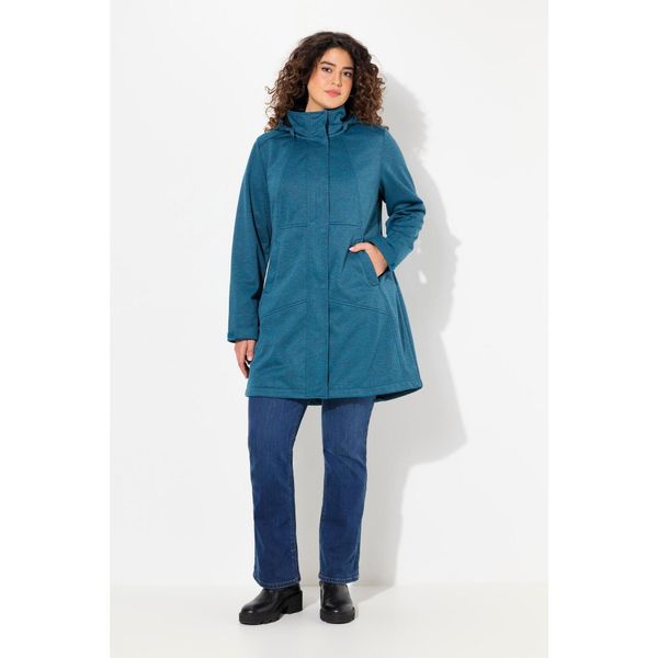 Damskie Kurtka softshell HYPRAR wodoodporna dwukierunkowy zamek odpinany kaptur. Niebieskie kurtki przejściowe sportowe Ulla Popken, plus size, bez wzorów, z materiału, bez kaptura, trekkingowe. Za 633.99 zł.